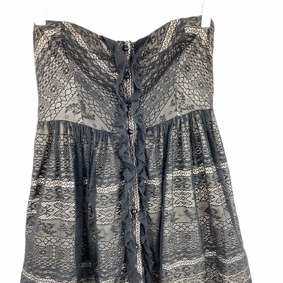 Moulinette Souers Black Lace Strapless Dress 2 - Picture 4 of 11